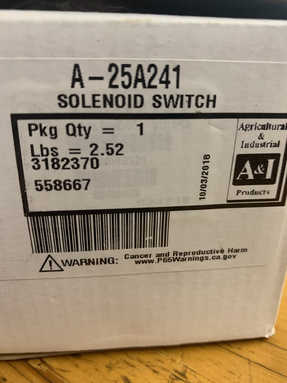 25A241: SOLENOID SWITCH