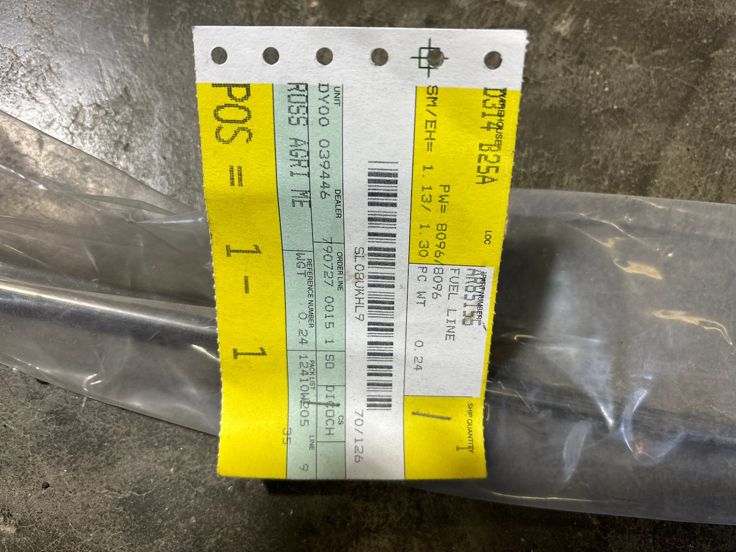 AR85155 FUEL LINE