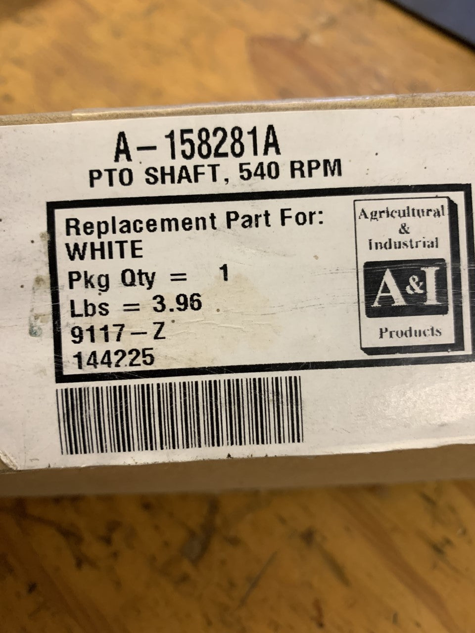 158281A PTO SHAFT 540 RPM